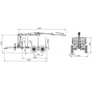 Remorque forestière au design robuste et durable
