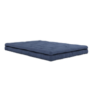 Canapé futon convertible Buckle-Up Sofa - Bleu marine - Matelas 140x200 cm - Design et pratique_2