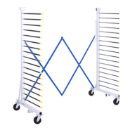 Chariot à étagère pour les pièces peintes avec 4 roulettes pivotantes robustes -  VARIOFLEX_2