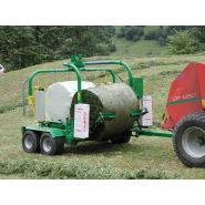 Table d’enrubannage avec abaissement doux pour balles rondes