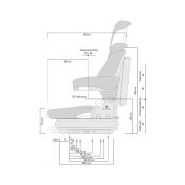 Siège de tracteur - Grammer AG - Primo T Professional S PVC - course de la suspension : 110 mm - 53008_2