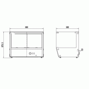 Vitrine chauffante vitrée 174L Combisteel_2