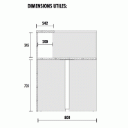 Bureau de réception accueil Delta Plus - Mobel Linea - 144, Blanc, Non, Chêne moyen_2