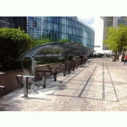 Abri vélo ouvert voile d'oiseau  / structure en acier_2