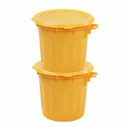 Couvercle plat pour conteneur alimentaire HACCP 75L Gilac - Jaune_2