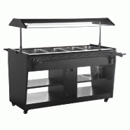 Buffet central chauffant Buffalo - 4 x GN 1/1 - Bain-marie -Éclairage LED | JA179_2
