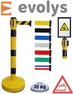 Poteau métal de balisage à sangle - Evolys - Système auto-freiné et personnalisable_2