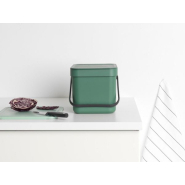 Poubelle tri sélectif Sort & Go 6 litres - Fir Green - Brabantia - Fabriqué en Belgique_2