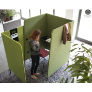 Bureau modulaire pour open space avec traitement acoustique en option - M ZONE WORKING - Wiesner Hager - Mahora_2