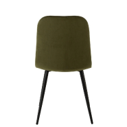 Chaise Milena vert foncé - revêtement velours et pieds en métal laqué noir - 47x86x47 cm_2