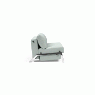 Canapé convertible design Cubed 02 Chrome - Innovation Living - 200x140 cm - Tissu Soft Pacific Pearl_2