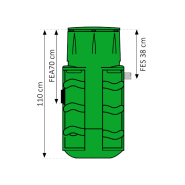 Poste de relevage Sanidrain® - HT 110 cm - Prêt à poser, spécial Fil d’Eau profond_2