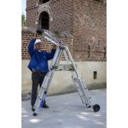 Échelle télescopique aluminium Tubesca conforme aux normes PIR-PIRL et EN 131-7