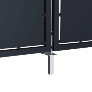 Vidaxl portail de jardin acier 300 x 125 cm anthracite 144525_2