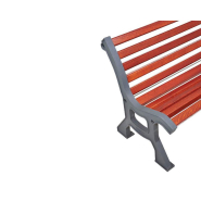 Banc bois et acier - Lublin - Réf : 209484.9005.Chec - 10 lames, 2m, robuste fonderie en fonte d'acier_2