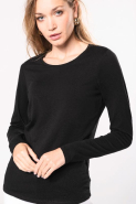 T-shirt col rond manches longues femme - Kariban - Réf: K3017 - 97% coton, 3% élasthanne_2