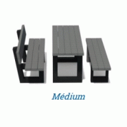 Table de pique-nique escapade pmr / accessible pmr / plastique-composite / 240 x 66 x 77 cm / livrée montée_2