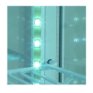 Vitrine réfrigérée 68 litres blanche - vitrée des 4 côtés_2