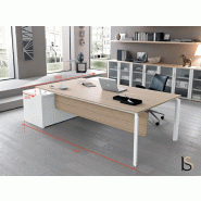 Bureau de direction sur crédence Anyware - MARTEX. - Zebrano clair_2