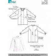 Davlp00300 - Veste de cuisine SNV - Manches longues - Taille 38 à 66 - Poly/coton uni 215 grs_2