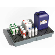 Bac de rétention en polyéthylène - avec ou sans caillebotis - pour petits bidons de 5 à 100 litres_2