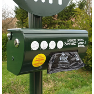 Borne de propreté canine avec Stop Bag caoutchouc -1 rouleau de 4000 sachets offert_2