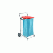Chariot porte sac poubelles 110l a 130l couvercle+pedale (0708077)_2