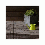 Dalle de terrasse en bois composite Classic 30x30 cm - Gris carbone - Épaisseur totale 21 mm - Surface couverte 0.091 m² par dalle_2