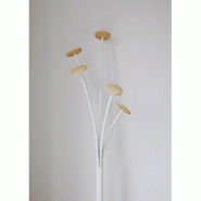 Porte manteau design blanc & bois clair FESTY_2