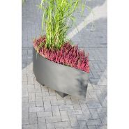 710 - Jardinières en aluminium ABES - Longueur : 1200 mm - Parois arquées et pointe sur deux côtés_2