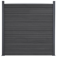 Vidaxl ensemble de panneaux de clôture gris 872x186 cm wpc 3211835_2