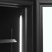 Vitrine réfrigérée noire - gamme FSC BLACK - 2 portes avec caisson lumineux - finition contemporaine et froid ventilé_2