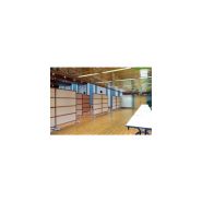 Cloisons amovibles - Ardal Multidecor - ossature hêtre massif, finition merisier, avec pieds à roulettes_2