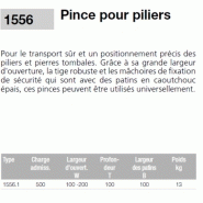 Pince mécanique Eichinger pour pilier béton - CMU 500kg - Référence 1556.1 - préhension 100 à 200mm - finition galvanisée_2