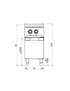 Cuiseur à pâtes électrique sur placard MBM - 40L - 9Kw - Acier inoxydable_2