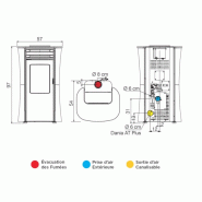 Poele a granules edilkamin dania air tight c - verre noir_2