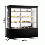 Vitrine réfrigérée 1800 mm - 1850L - double vitrage avec 3 étagères | KTG187W_2