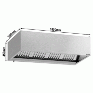 Hotte caisson inox statique 1m80 avec filtre et éclairage | Profondeur 900 mm_2