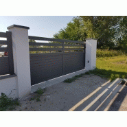 Portail coulissant - Plein, Semi-ajouré, Ajouré, Satiné ou Texturé, avec ou sans Serrure - Label QUALICOAT/QUALIMARINE_2