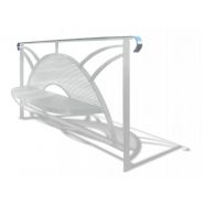 Bar3413d barrières urbaines - Urban'NT - dimensions 2000mm, assise et dossier en tôle perforée_2