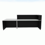 Bureau d'accueil mixte avec PMR Delta Plus - Mobel Linea - Droite, Noir, 262_3