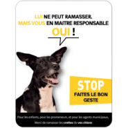 Panneaux Personnalisés ramasser les déjections de chien_2