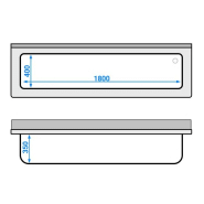 Plonge batterie 200x60cm sur meuble 1 cuve_2