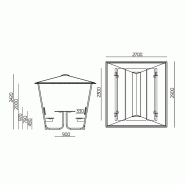 Table couverte pique-nique 8 places_2