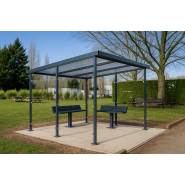 Abri fumeurs à toiture plane - Medium_2