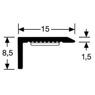 Cadre adhésif - profilé aluminium pour protection de bordure de revêtement de sol_2
