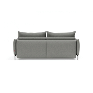 Canapé convertible design Malloy - Pieds métal - 150x200 cm - Tissu bouclé Ash Grey - Innovation Living_2