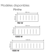 Radiateur connecté Nirvana Neo plinthe 750W blanc - Atlantic - 529921_2