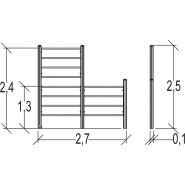 Espalier double Senior - Proludic - JPS11-S-M - 0,10 m de profondeur - Parcours santé métal - Accessible dès 14 ans_2