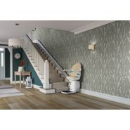 Monte-escalier droit avec repose-pied rabattable et pivotement - Portance 137kg, 160kg allant jusqu'à 200kg -  Handicare 1000